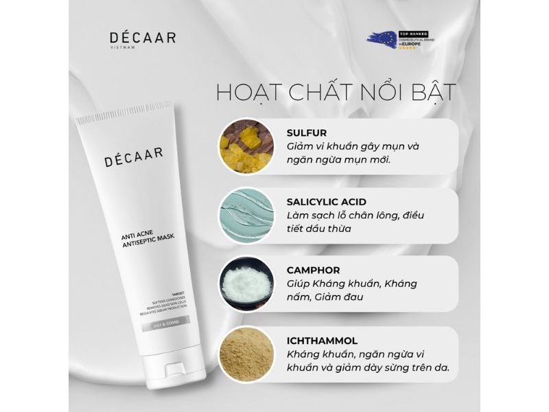 Anti Acne Antiseptic Mask của Décaar